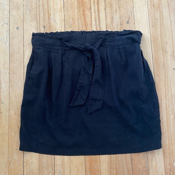 Dynamite Black Linen Mini Skirt - Picture 3 of 7